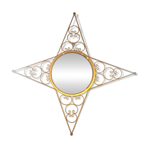 Miroir étoile doré