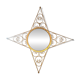 Gold metal star mirror – charming wall decoration