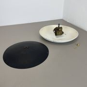 unique round metal Gino Sarfatti Style Ceiling Wall Light Flushmount Italy 1950s