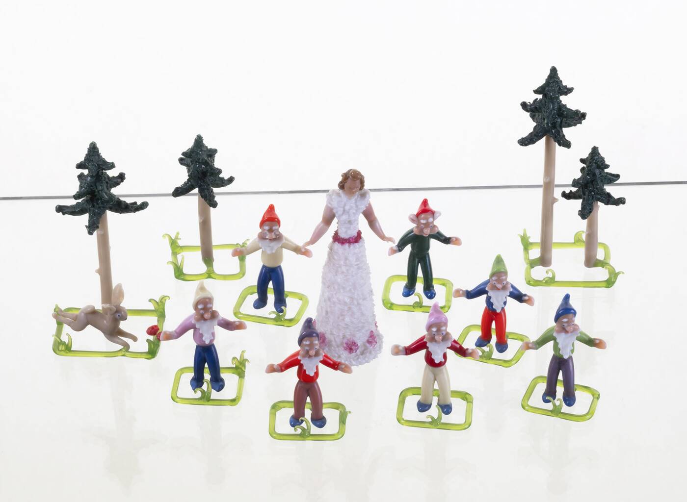 Vintage Glass Figurine Set, Jaroslav Brychta, 1930s–1940s