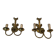 Pair of bronze wall sconces with dolphins by Maison Jansen