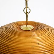 Italian 1970s bamboo ceiling pendant lamp | Ø 72 cm | Vivai del Sud
