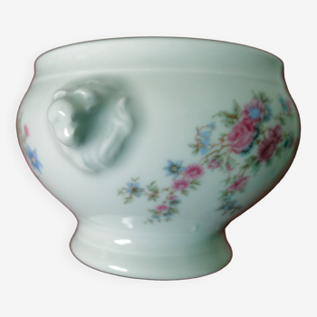 Antique thick porcelain bouillon bowl tharaud