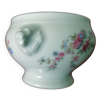 Antique thick porcelain bouillon bowl tharaud