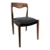 Scandinavian teak chair with black leatherette — Otto Møller style, 1960s