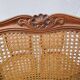 Magnificent Set of 3 Vintage Louis XV Chairs in Carved Solid Wood and Cane