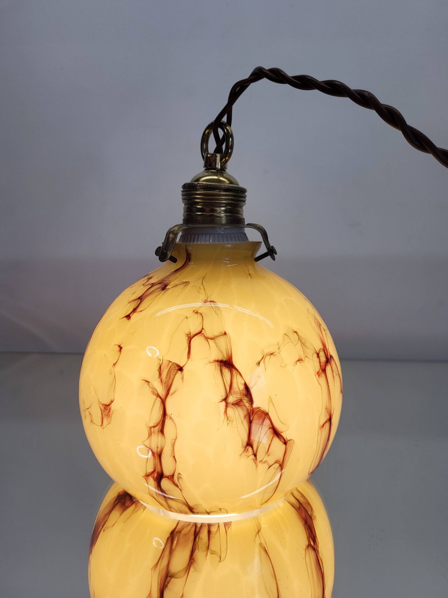 Art Deco lamp in opaline glaze Verreries de Scailmont Henri Heemskerk Belgium