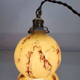 Art Deco lamp in opaline glaze Verreries de Scailmont Henri Heemskerk Belgium