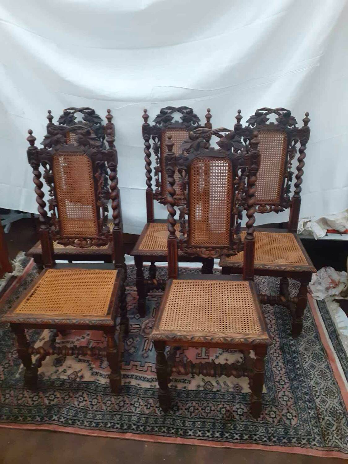 5 Louis XIII style chairs