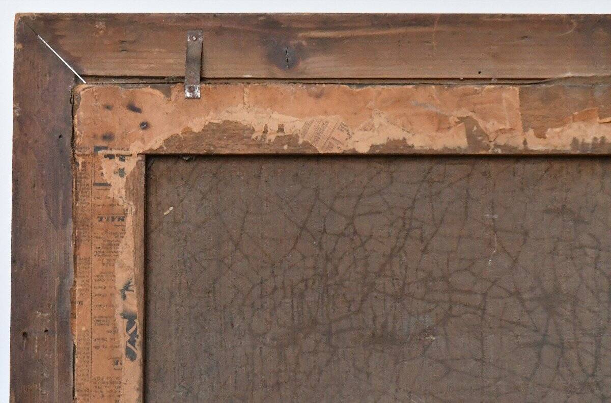 Oil on canvas House by the river