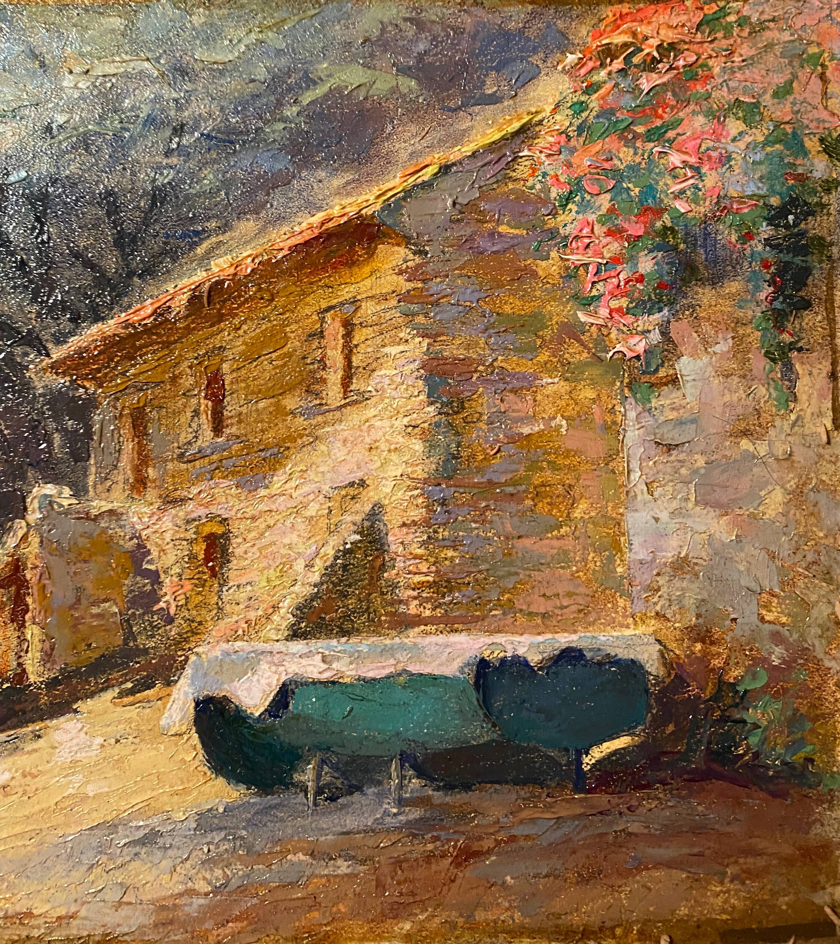 Painting by Aristide Armand HSP Marine near Nice Saint Tropez + frame