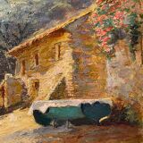 Painting by Aristide Armand HSP Marine near Nice Saint Tropez + frame