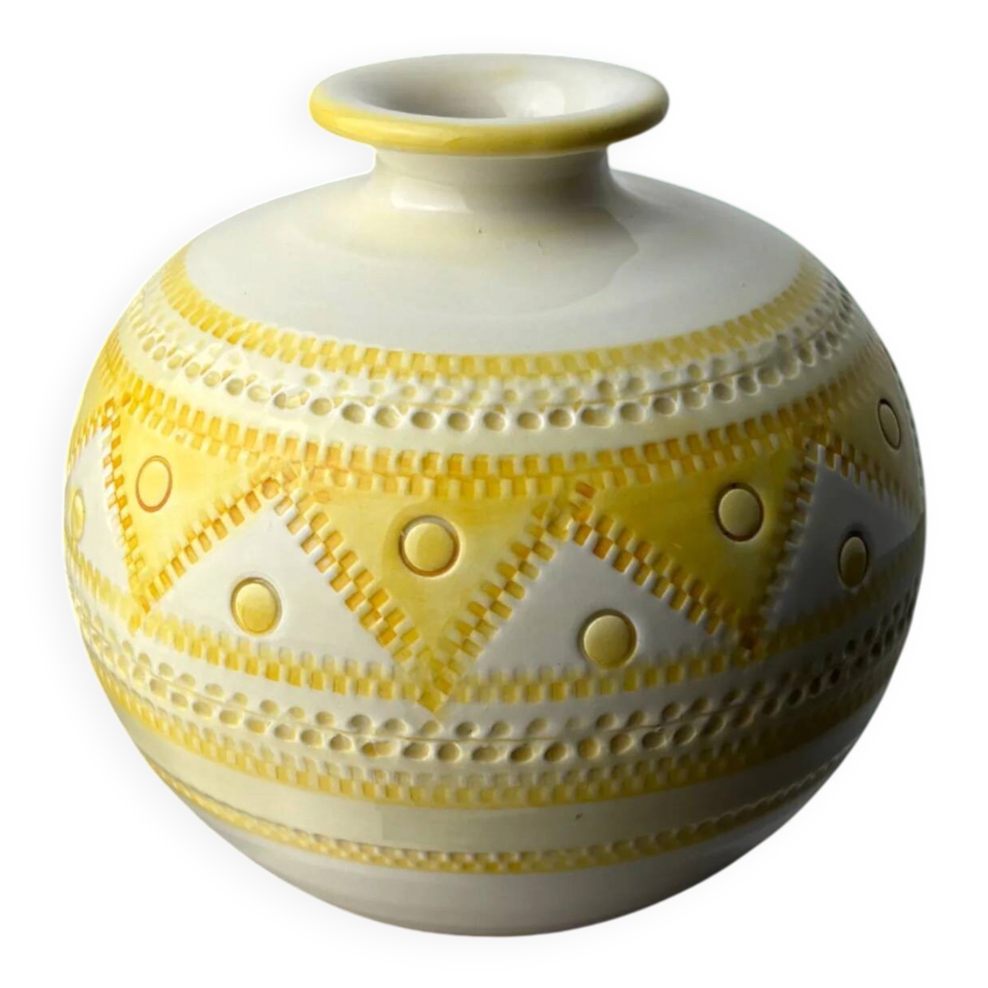 Vase en céramique jaune par Aldo Londi pour Bitossi, Italie, 1960