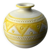 Yellow ceramic vase by Aldo Londi for Bitossi, Italy, 1960