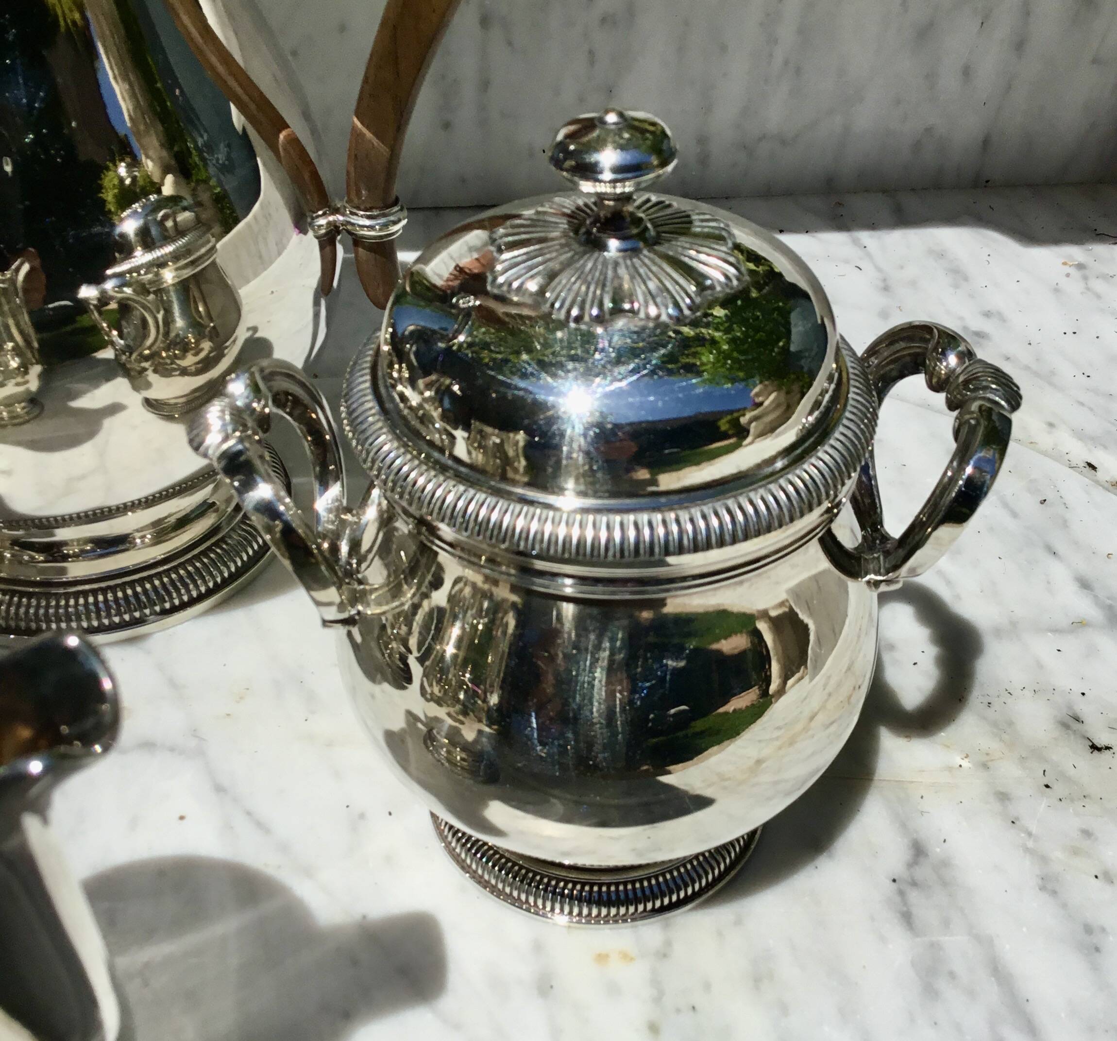 Christofle House. Silver-plated tea and coffee service.