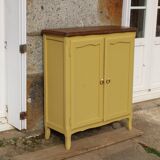 Renovated antique buffet – bright yellow