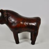 Leather bull stool by Dimitri Omersa, 1960s