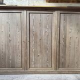 Large workshop wardrobe in pitch pine - Early 20th century