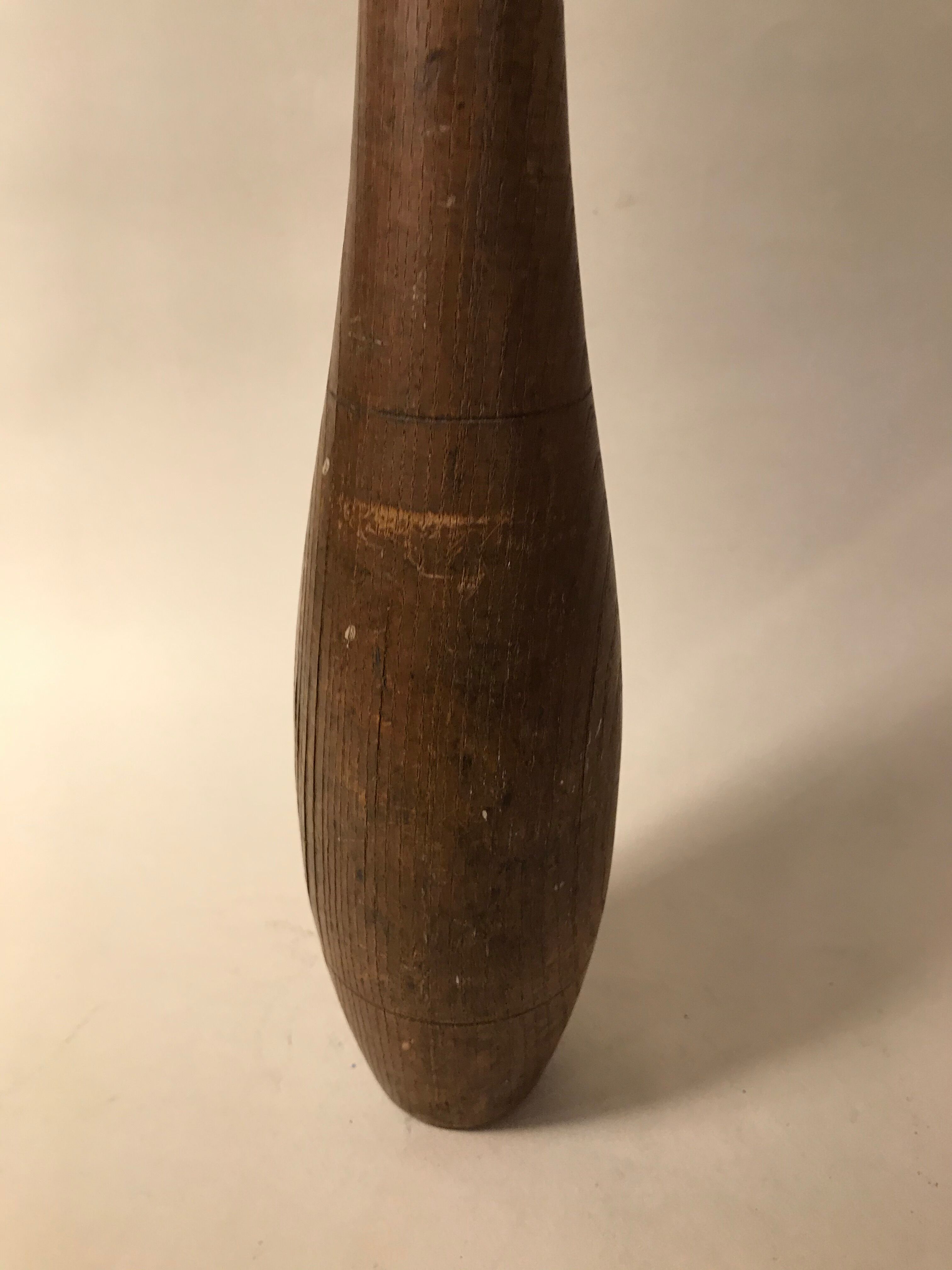 Old wooden juggling club