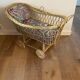 Christmas Pop-up 2022 -Vintage rattan doll stroller cradle