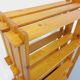 Bookcase vintage pine shelf from the 80s in the style of Maison Regain