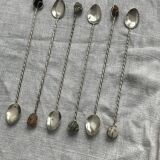 Large twisted spoons with semi-precious stones