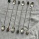 Large twisted spoons with semi-precious stones