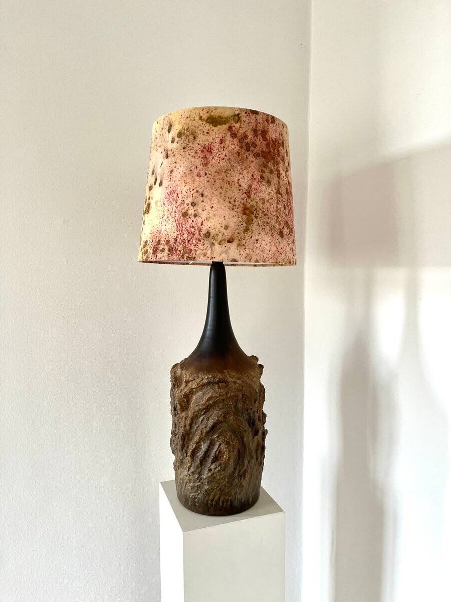 Table lamp by Judi Kunst, denmark, brutalist studio ceramic, 1960s