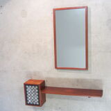 Scandinavian entrance mirror and shelf by Hans-Agne Jakobsson Åhus