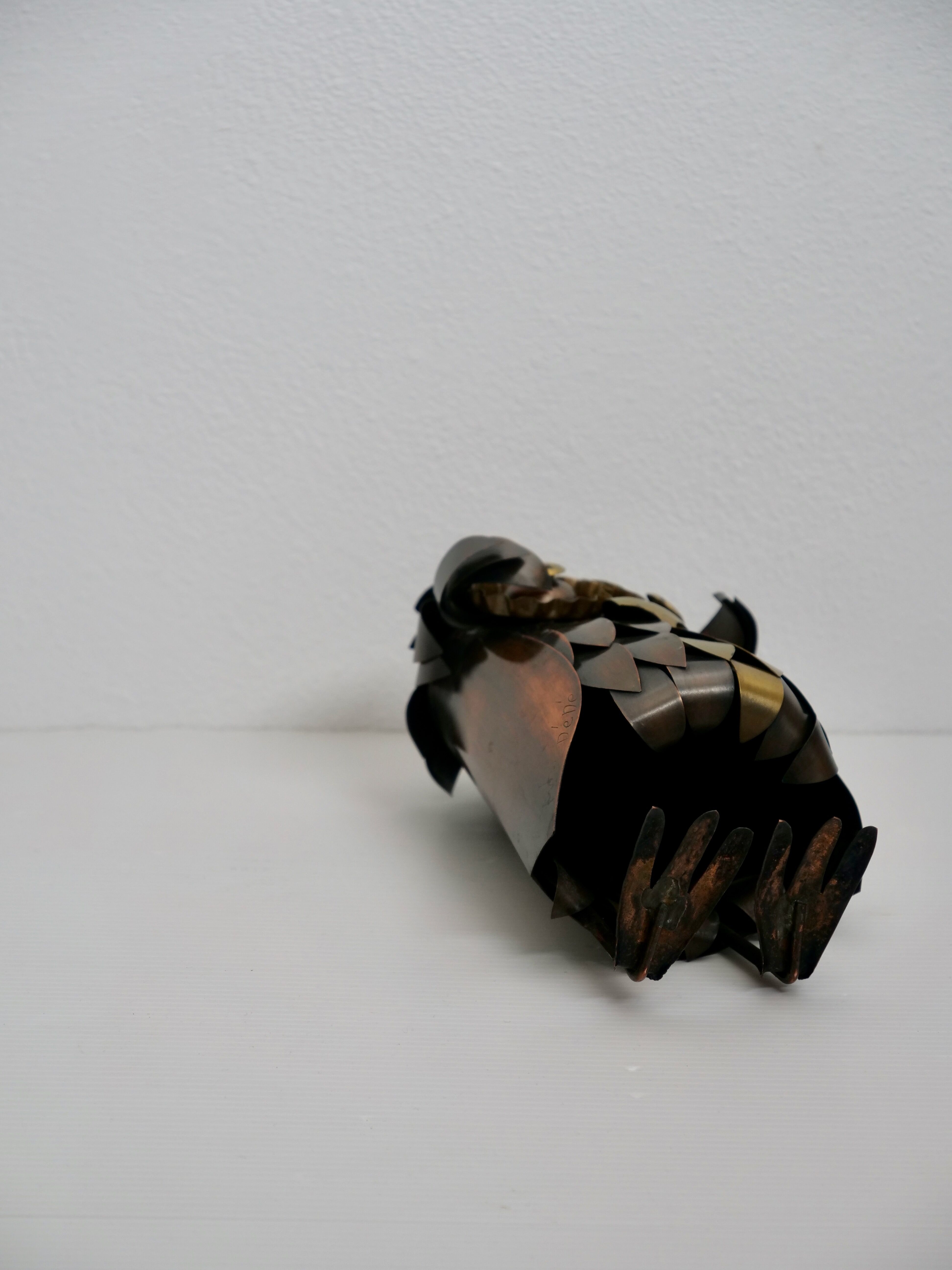 Decorative Metal Owl Curtis Gere style