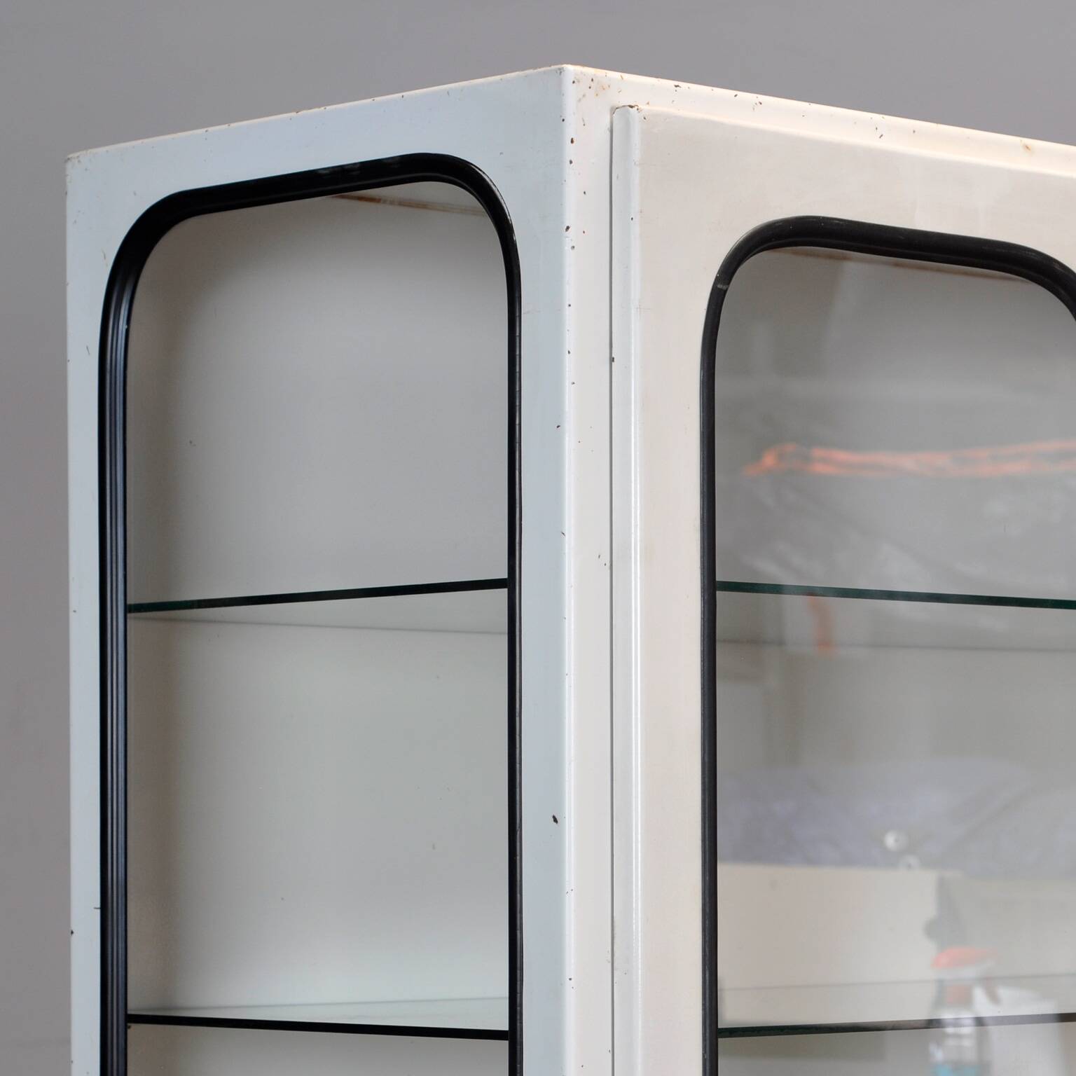 Vintage iron and glass medicine cabinet, 1970s