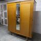 1970 Scandinavian wardrobe with shelves and mirror, 21x126, 2 doors.