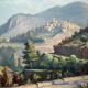 Tableau de georges baffert, village d'aspremont (près de nice) provence