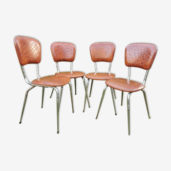 Lot de 4 chaises en skaï