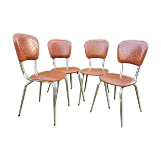 Lot de 4 chaises en skaï