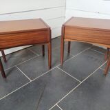 Pair of Scandinavian teak bedside tables from the 60s