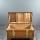 Pair of wooden and engraved brass chests, 20th century