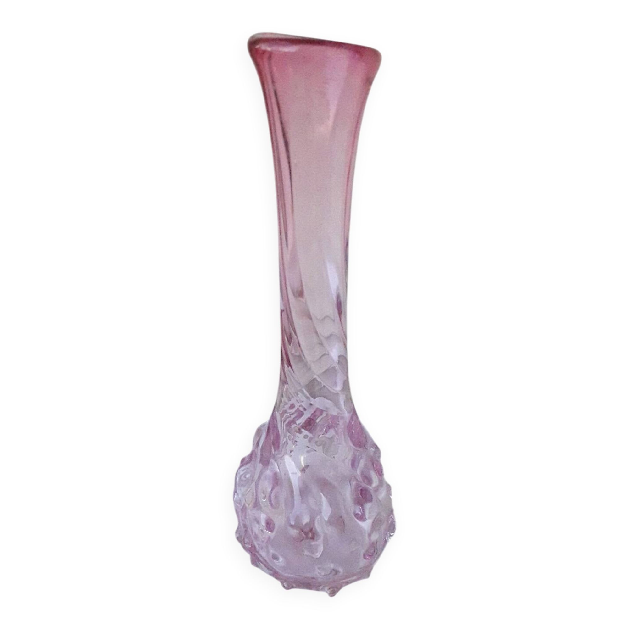 Pink glass vase