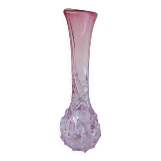 Pink glass vase