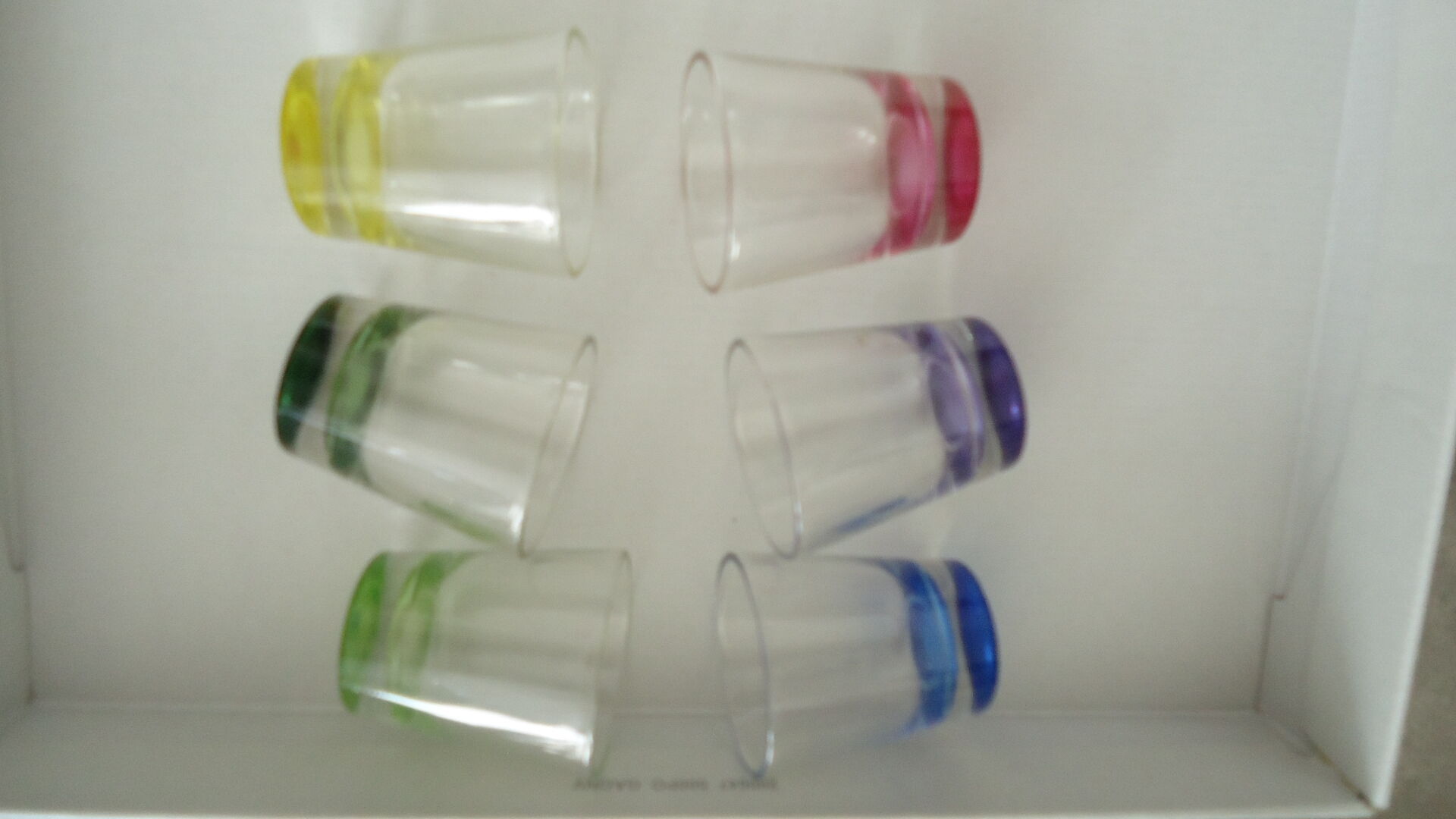 Liqueur glasses on vintage stand