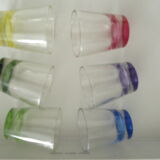 Liqueur glasses on vintage stand