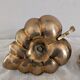 Pair of brass candle holders in the shape of a leaf – 1960s