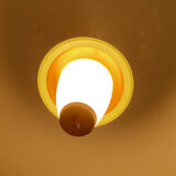 Vintage pendant lamp 50 years, opaline copper green