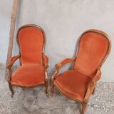 Deux fauteuils type Voltaire