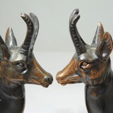 Bookends marble and chamois vintage