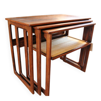 Palissander nested sidetable set by J Andersen for Silkeborg