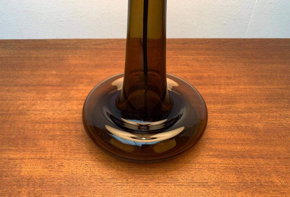 Vintage Danish table lamp model Fleur in glass by Michael Bang for Holmegaard, 1970s.