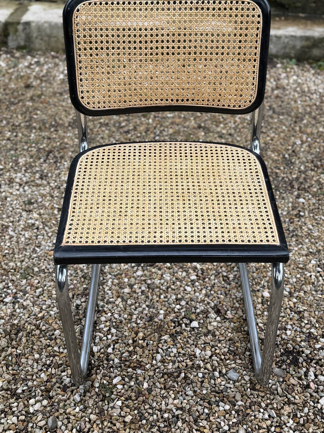 Marcel Breuer black chair B32 Cesca made in Italy