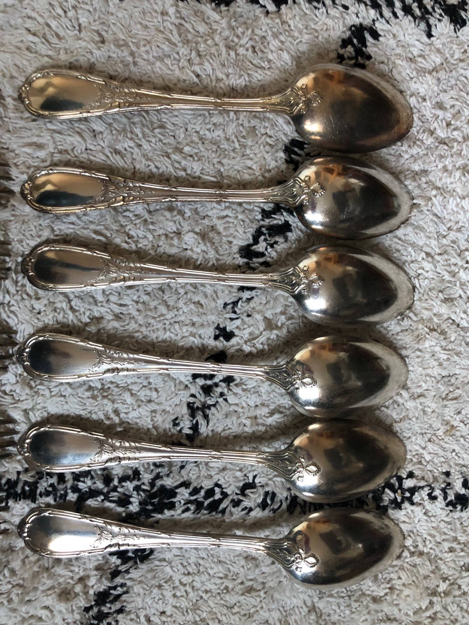 12 silver-plated metal cutlery sets 84 gr, ERCUIS