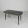 Vintage coffee table with glass top and angled legs